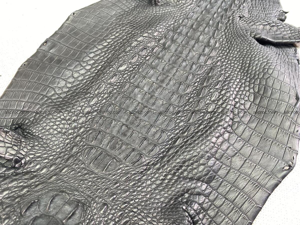 Crocodile leather back part with head and paws 22cm black color 1551 Foto 3