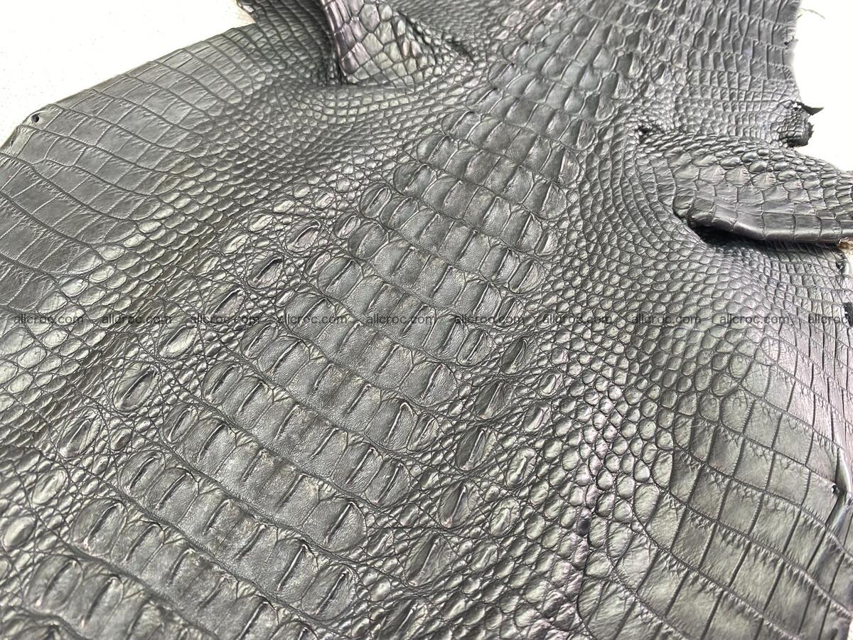 Crocodile leather back part with head and paws 22cm black color 1551 Foto 4