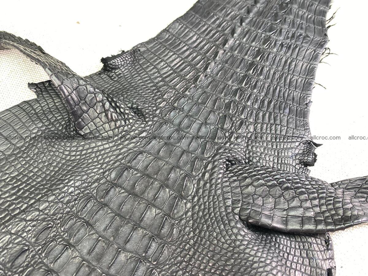 Crocodile leather back part with head and paws 22cm black color 1551 Foto 5