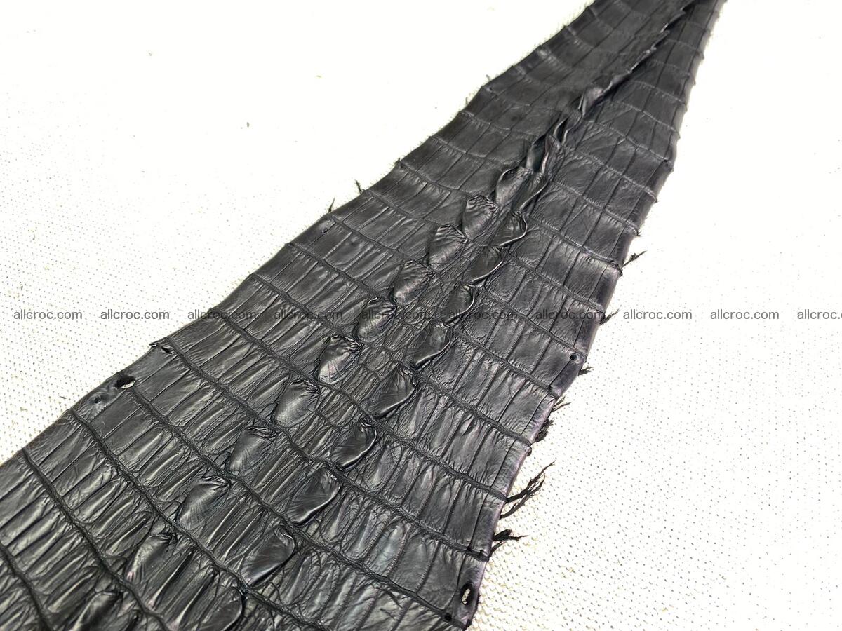 Crocodile leather back part with head and paws 22cm black color 1551 Foto 7