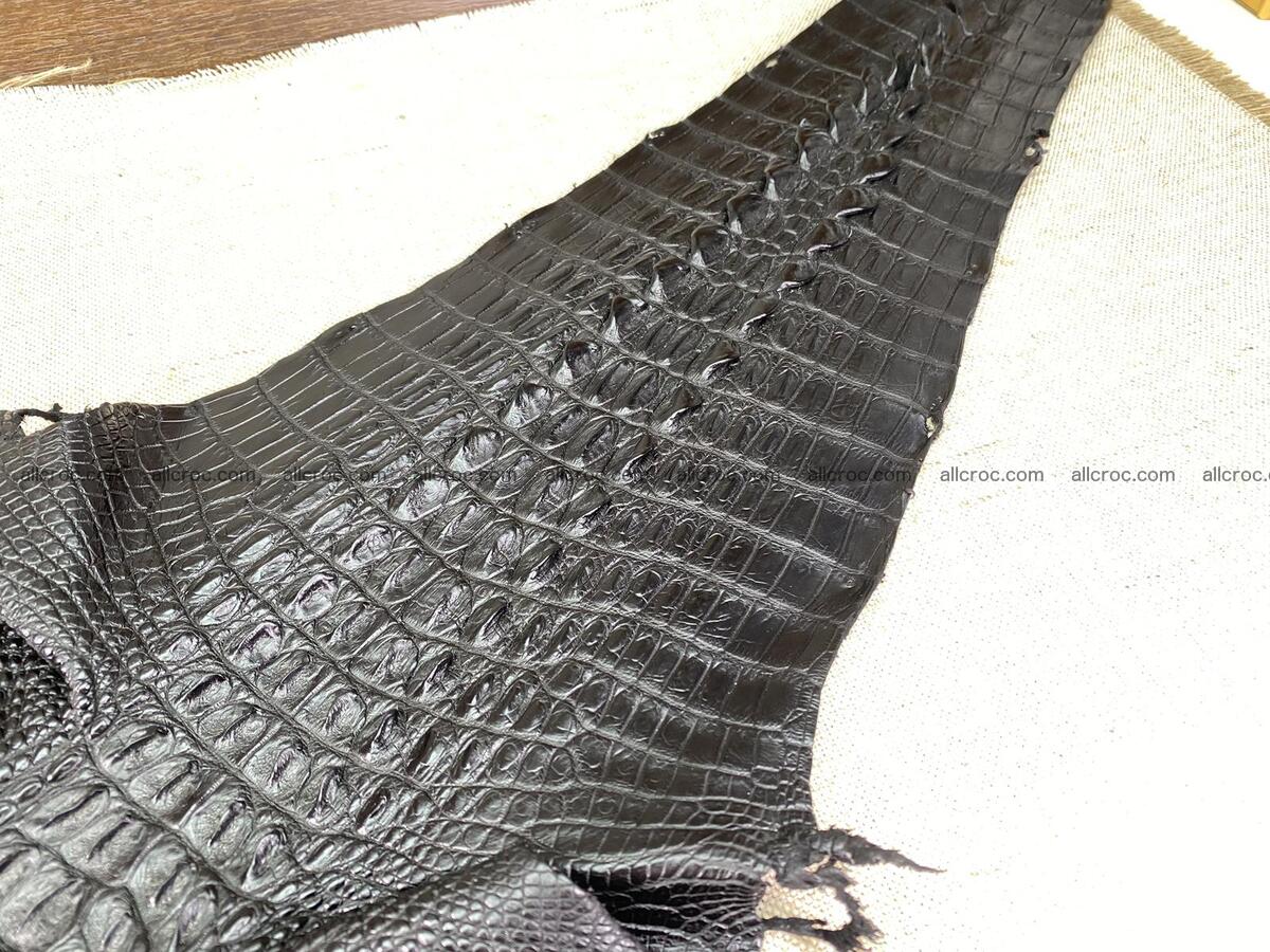 Crocodile leather back part with head and paws 34cm black color 1542 Foto 5