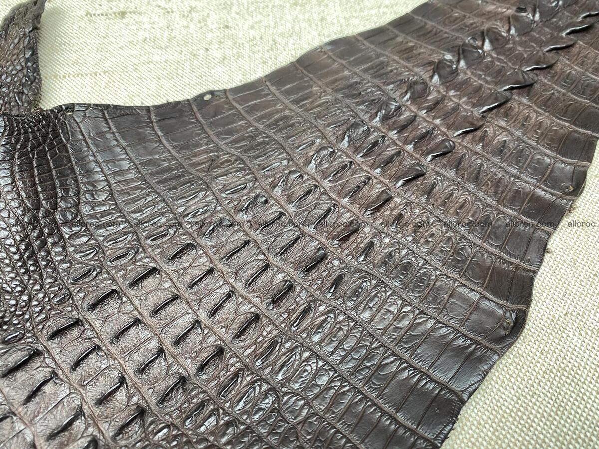 Crocodile leather back part with head and paws 31cm dark brown color 1570 Foto 5