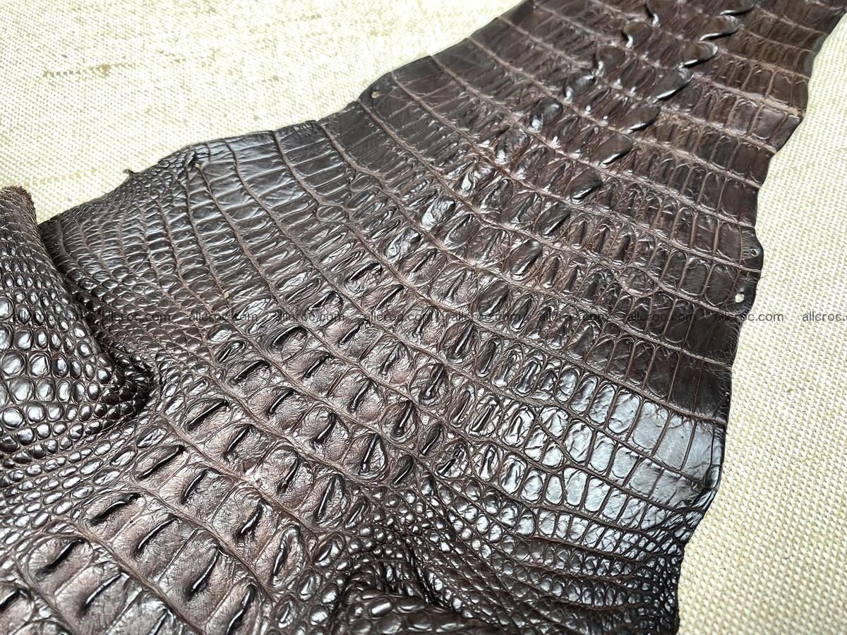 Crocodile leather back part with head and paws 30cm dark brown color 1571 Foto 11