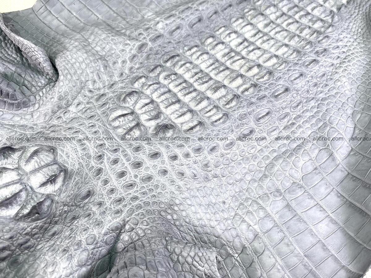 Crocodile leather back part with head and paws 33cm gray color 1561 Foto 3