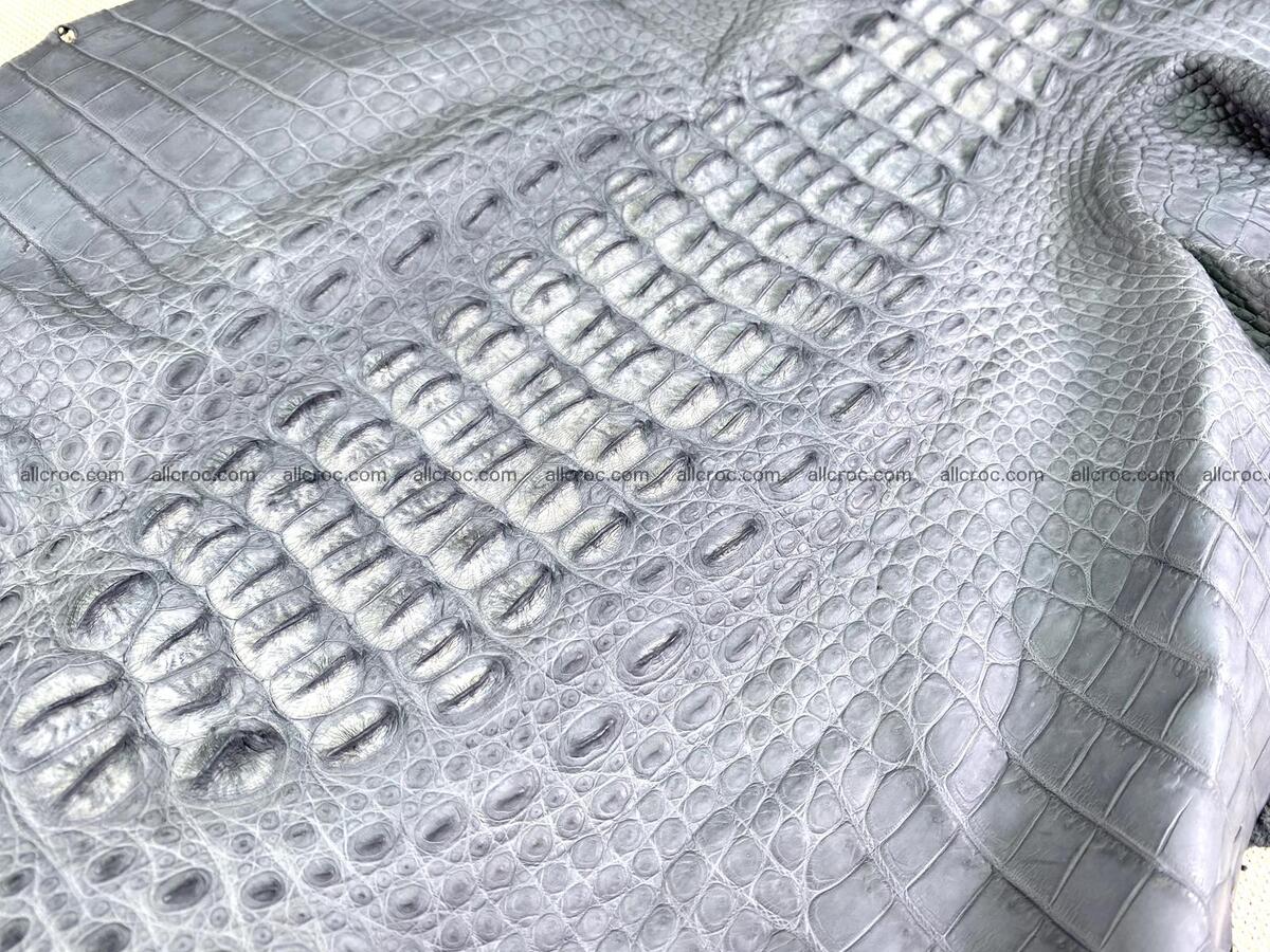 Crocodile leather back part with head and paws 33cm gray color 1561 Foto 4