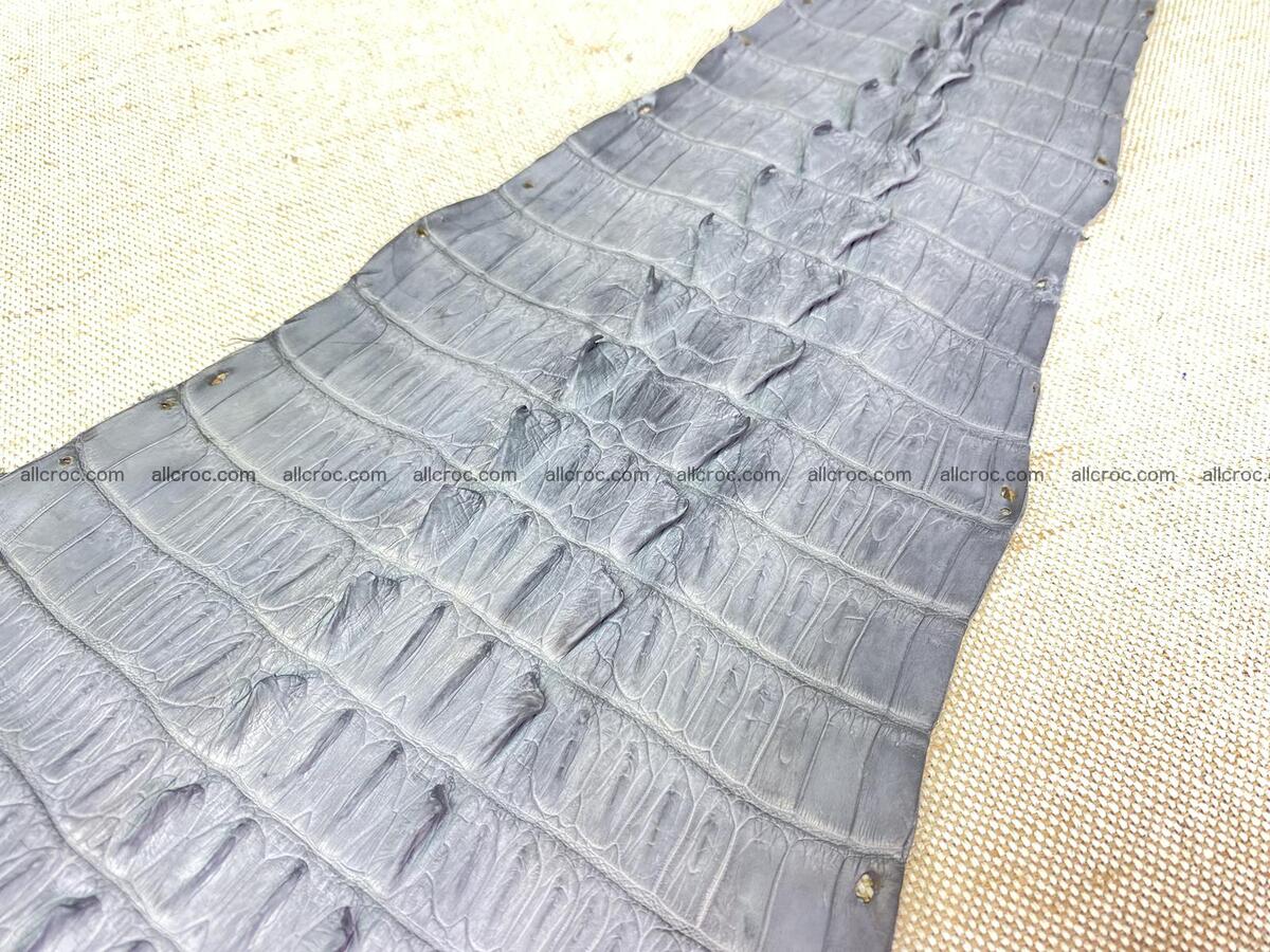 Crocodile leather back part with head and paws 32cm gray color 1562 Foto 11