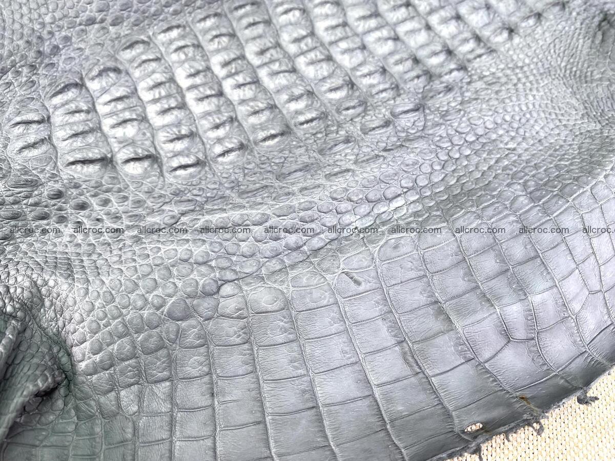 Crocodile leather back part with head and paws 32cm gray color 1562 Foto 10