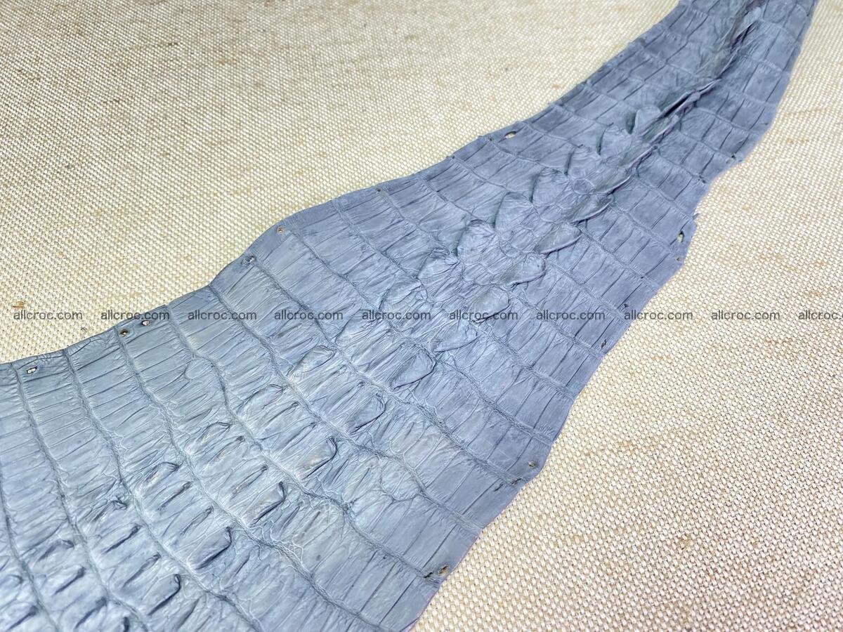Crocodile leather back part with head and paws 23cm gray color 1564 Foto 5