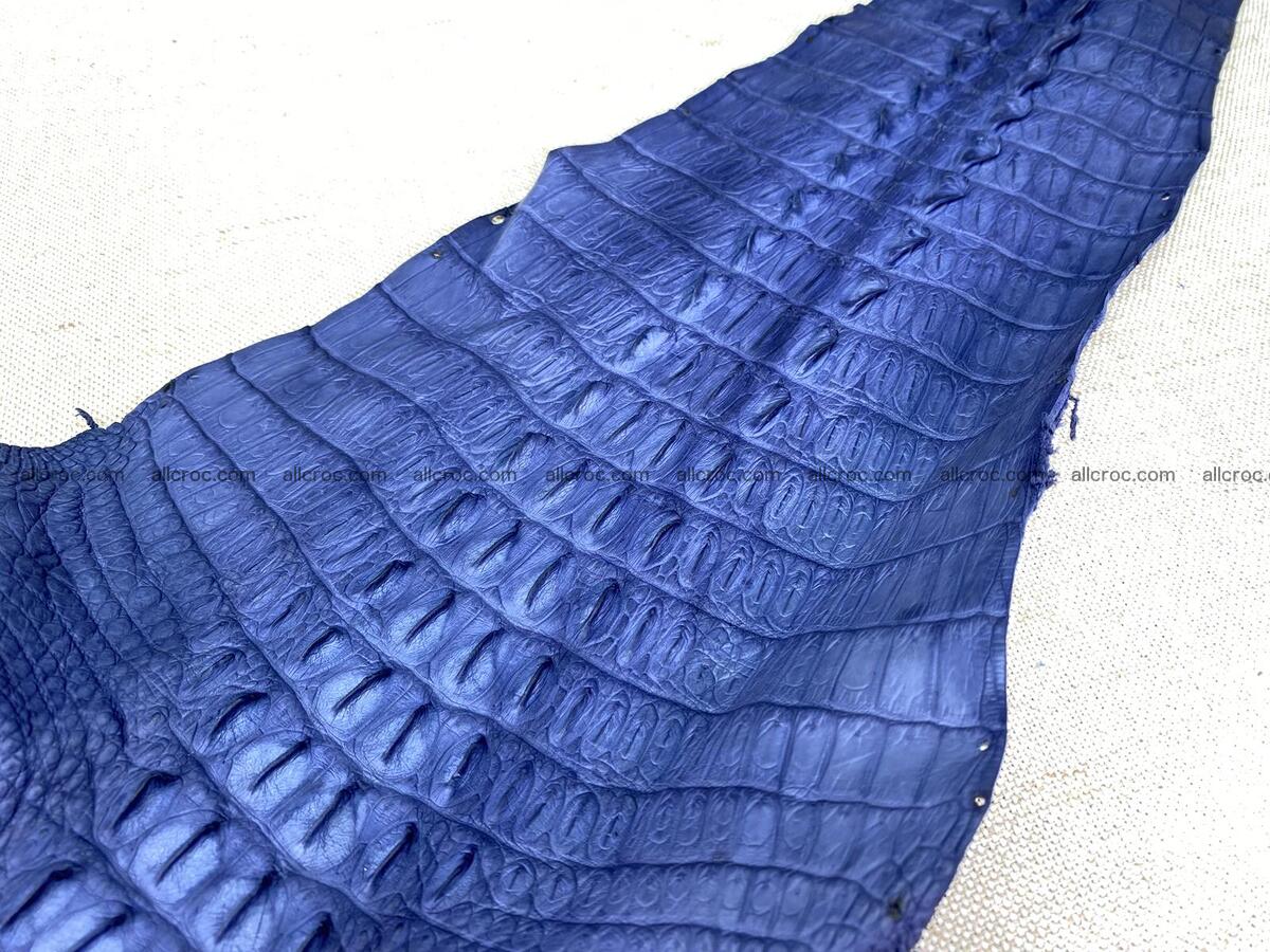 Crocodile leather back part with head and paws 35cm navy blue color 1556 Foto 6