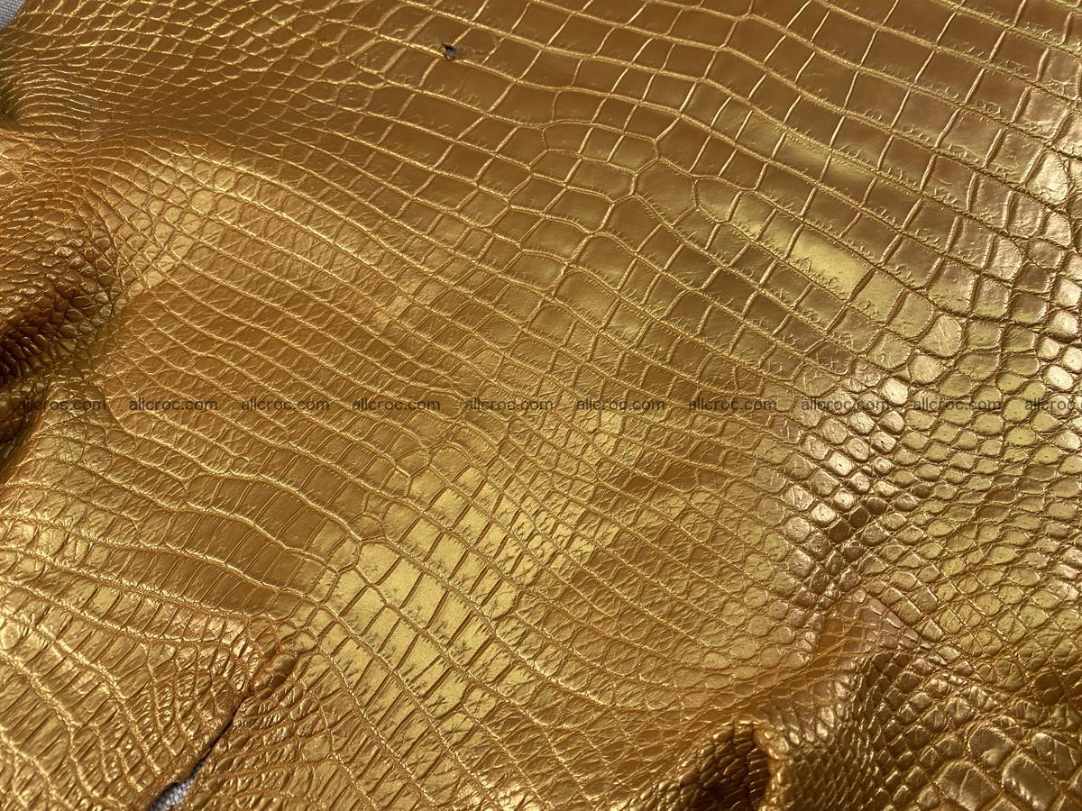 Crocodile leather belly part 45cm gold color 1578 Foto 6