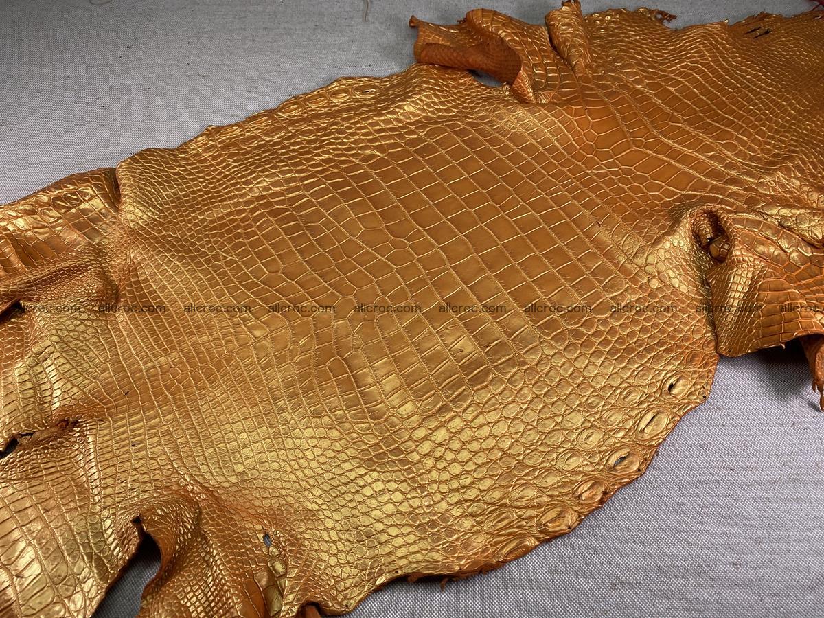 Crocodile leather belly part 48cm gold color 1574 Foto 1