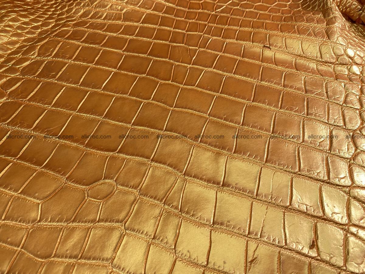 Crocodile leather belly part 48cm gold color 1574 Foto 5