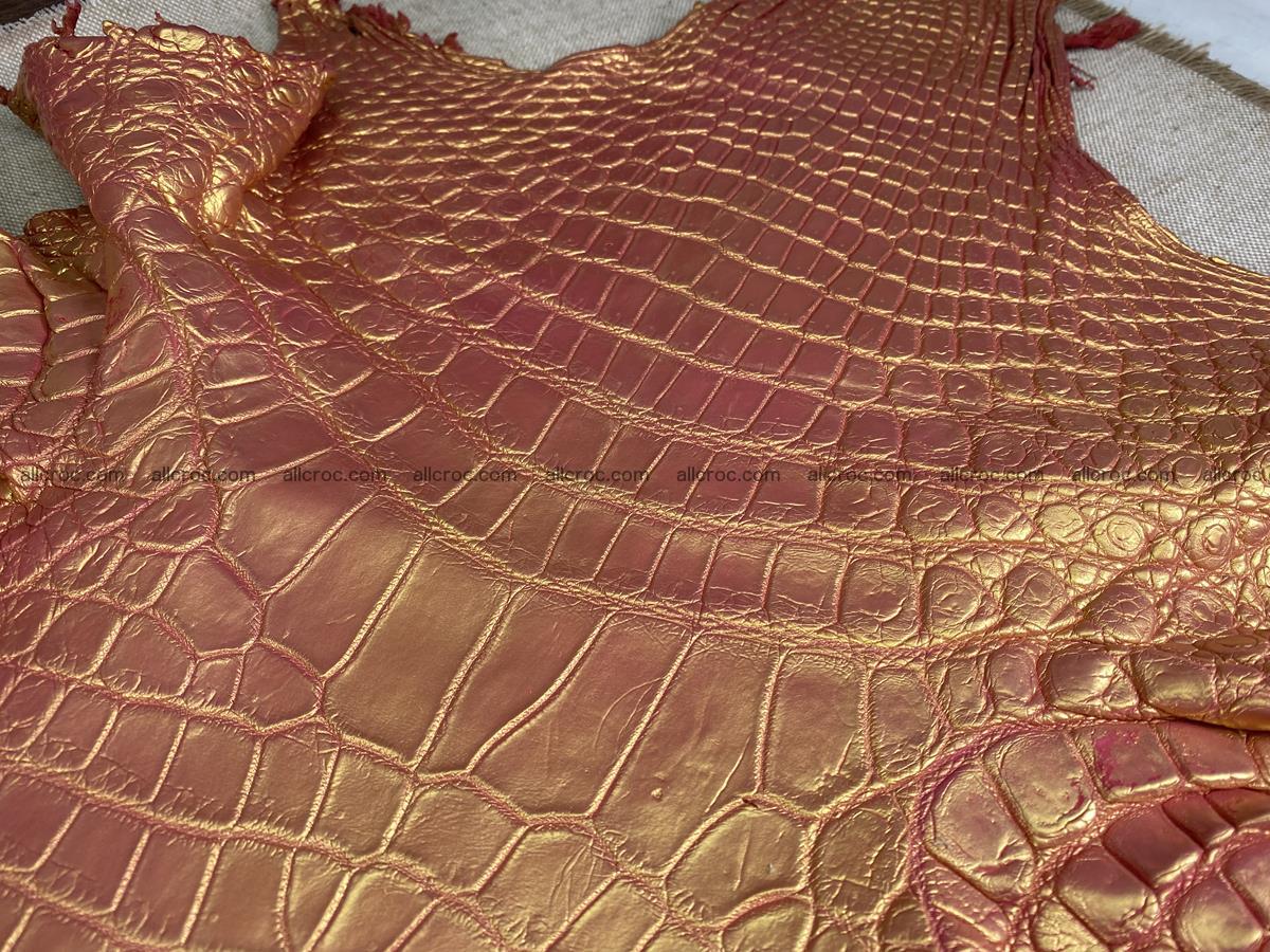 Crocodile leather belly part 53cm pink gold color 1575 Foto 2