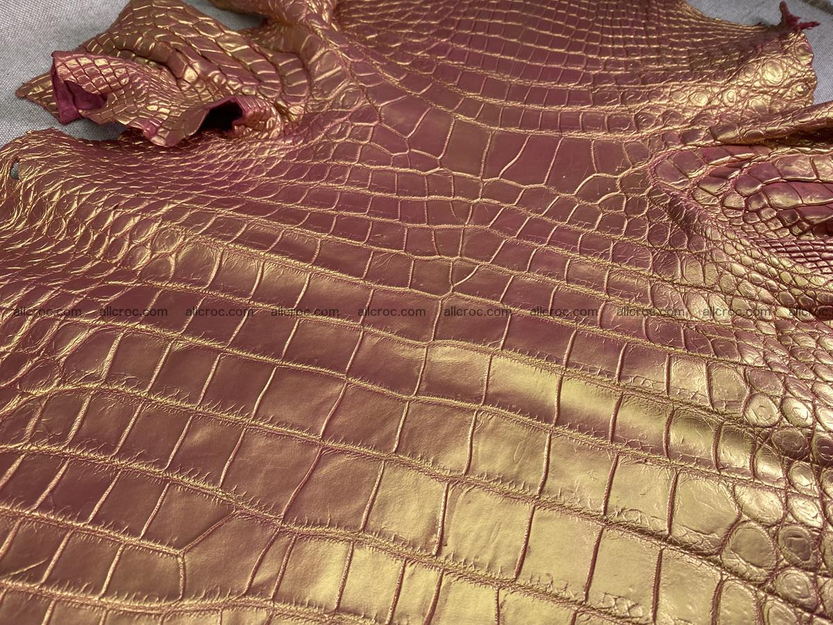 Crocodile leather belly part 53cm pink gold color 1575 Foto 3
