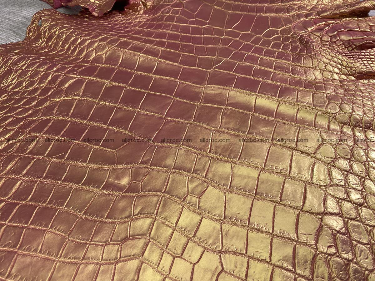 Crocodile leather belly part 53cm pink gold color 1575 Foto 4