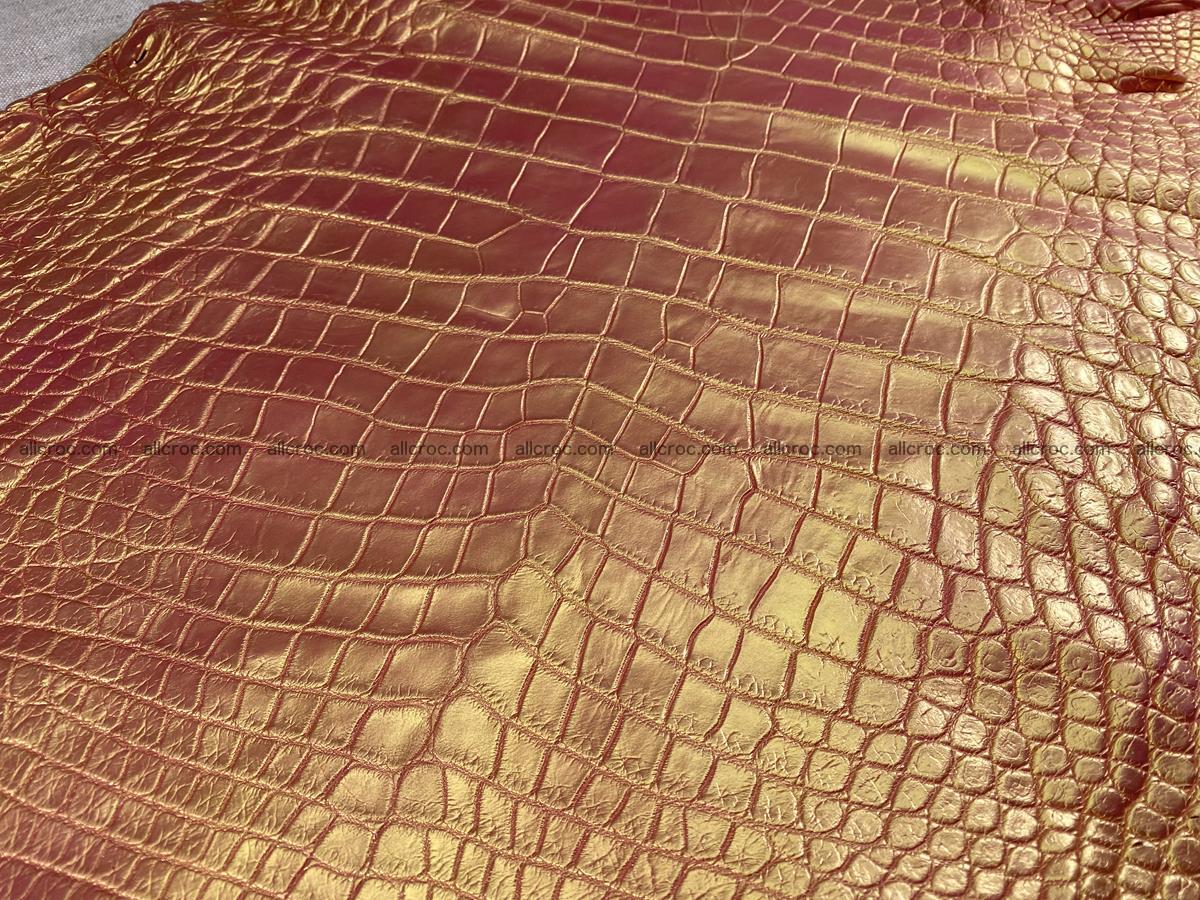 Crocodile leather belly part 53cm pink gold color 1575 Foto 0