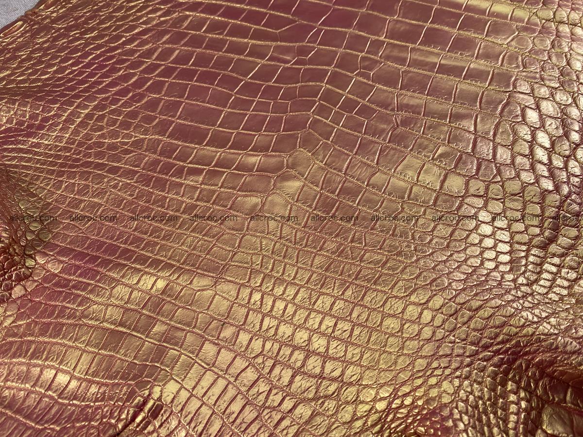 Crocodile leather belly part 53cm pink gold color 1575 Foto 5