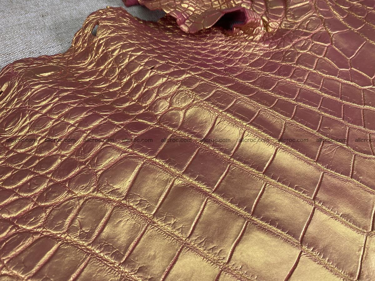 Crocodile leather belly part 53cm pink gold color 1575 Foto 10
