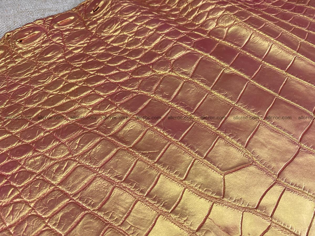 Crocodile leather belly part 53cm pink gold color 1575 Foto 6