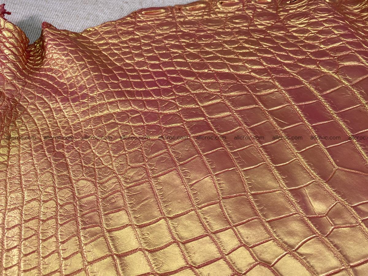 Crocodile leather belly part 53cm pink gold color 1575 Foto 8