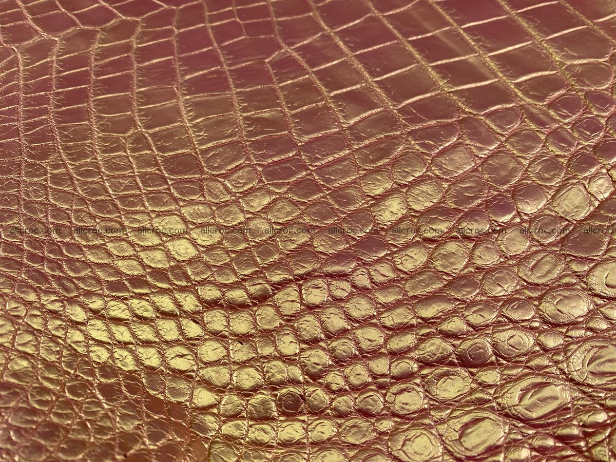 Crocodile leather belly part 53cm pink gold color 1575 Foto 9