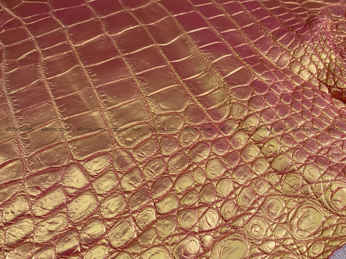 Crocodile leather belly part 53cm pink gold color 1575 Foto 7