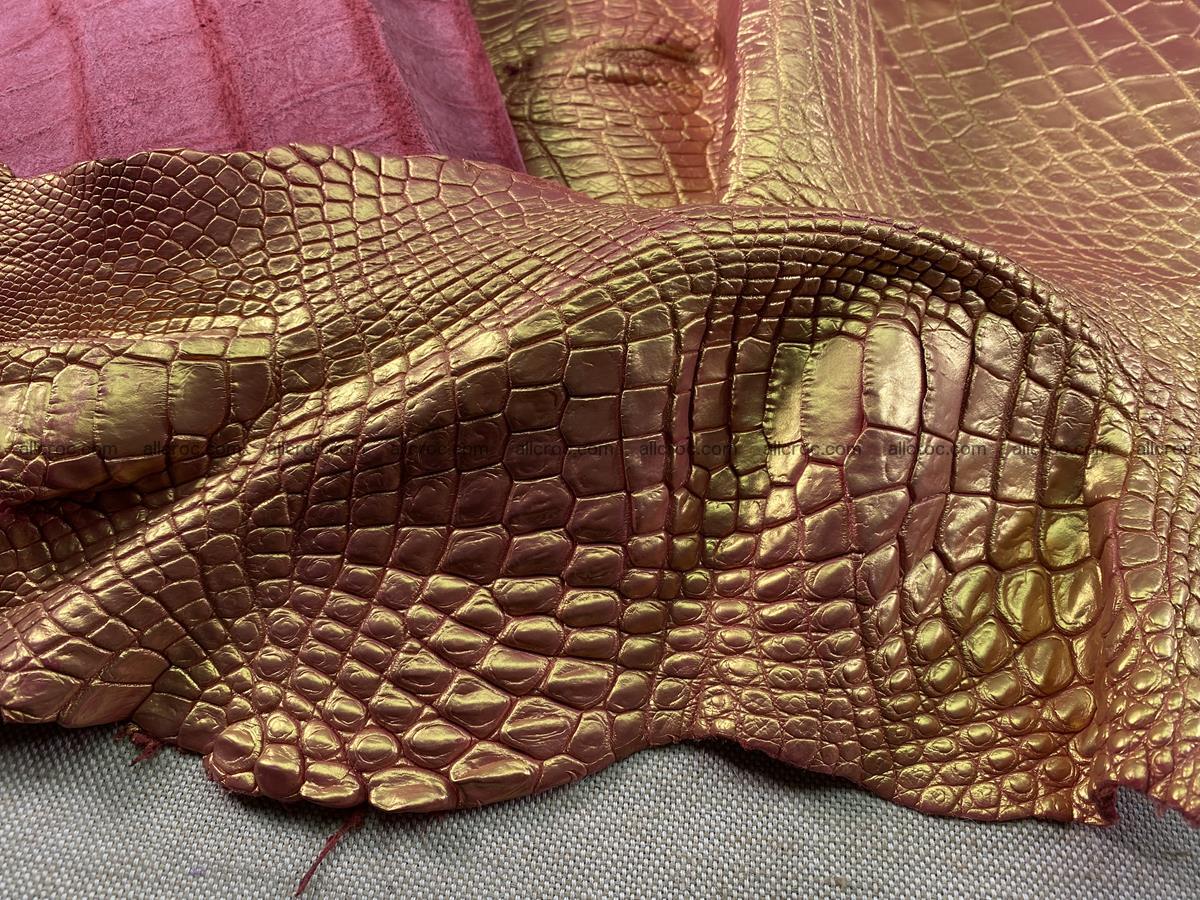 Crocodile leather belly part 53cm pink gold color 1575 Foto 15