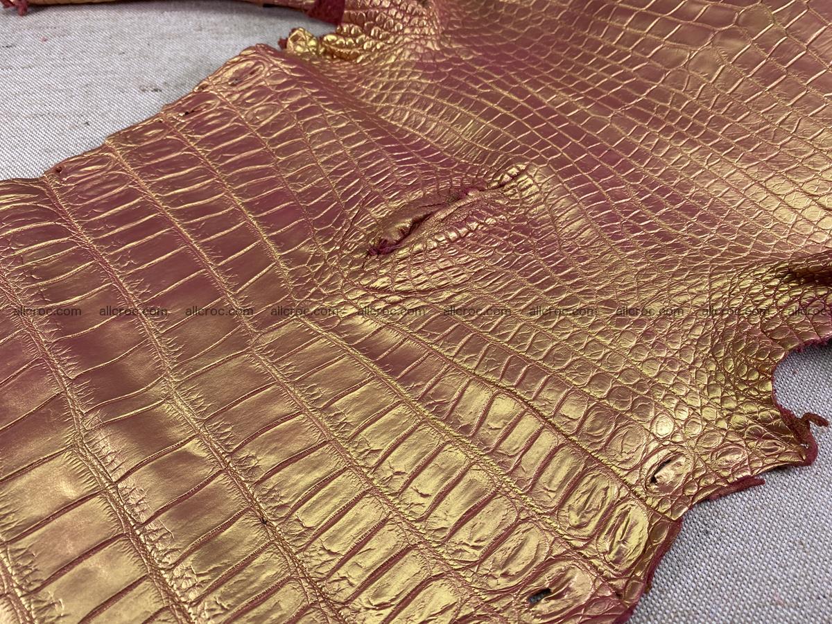 Crocodile leather belly part 53cm pink gold color 1575 Foto 11