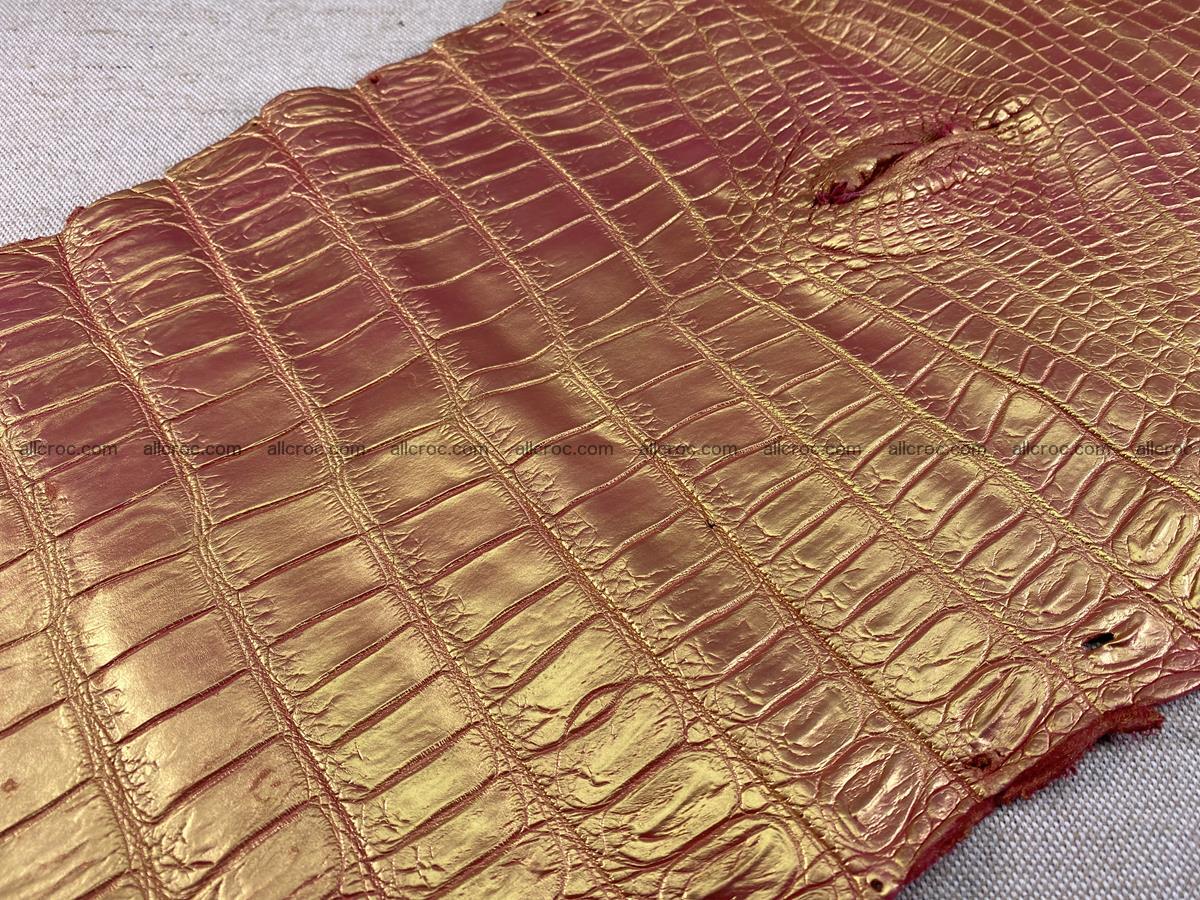 Crocodile leather belly part 53cm pink gold color 1575 Foto 12