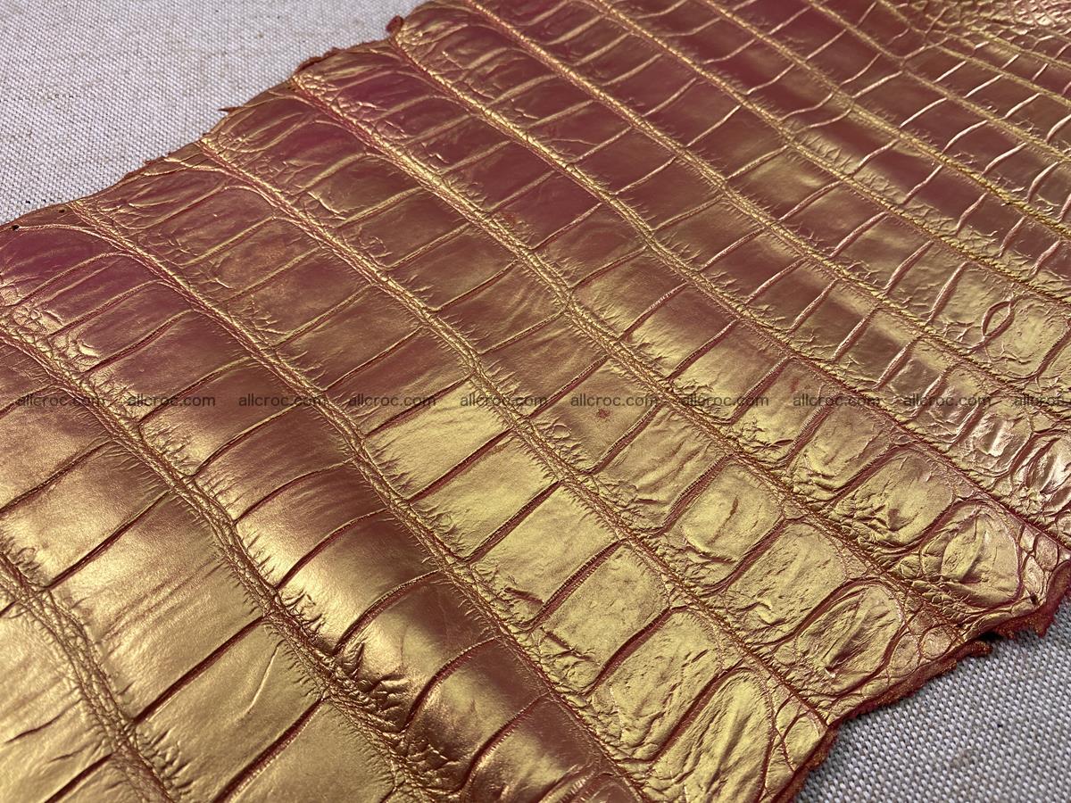 Crocodile leather belly part 53cm pink gold color 1575 Foto 14