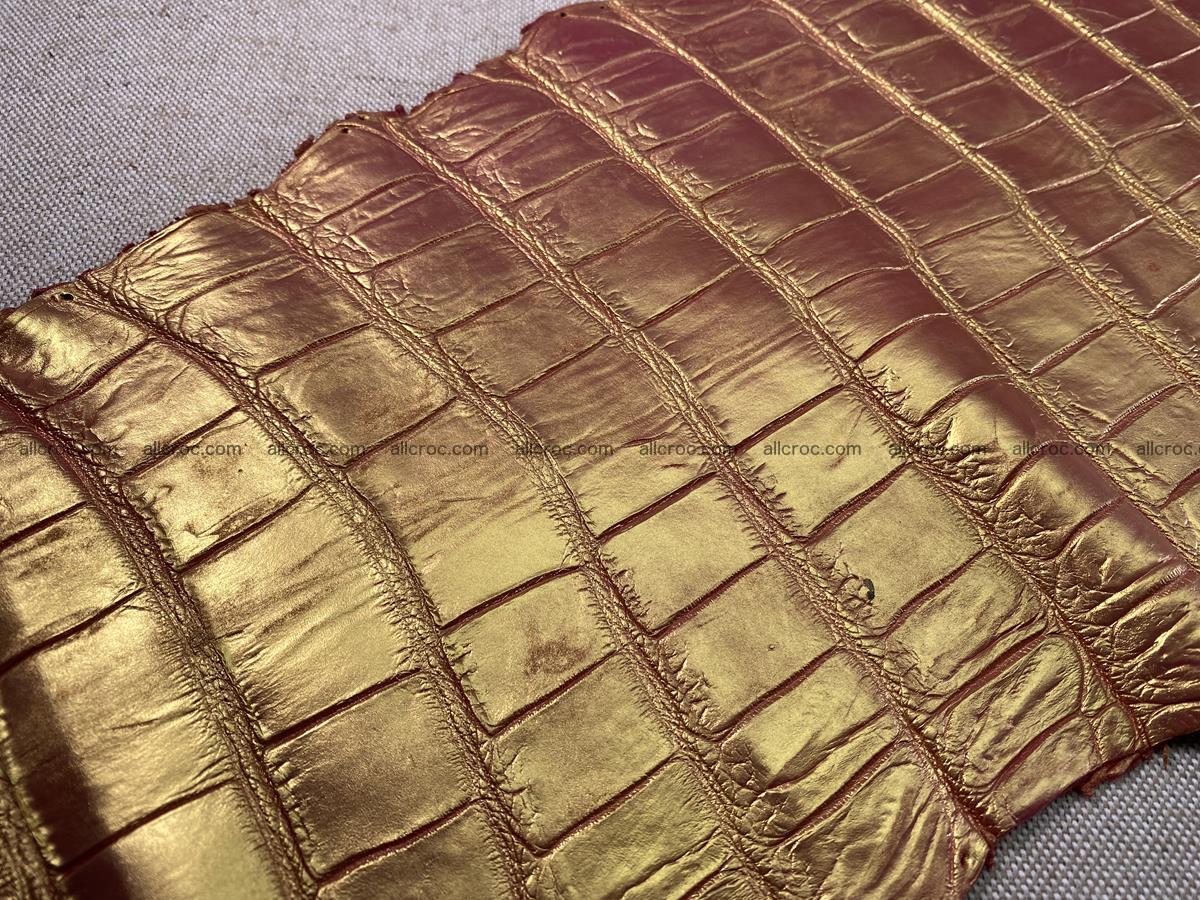 Crocodile leather belly part 53cm pink gold color 1575 Foto 13