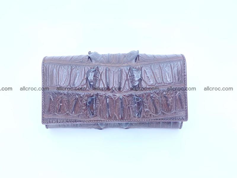 Crocodile leather long wallet 1163