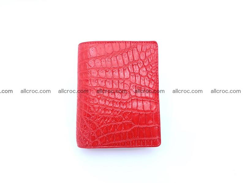 Crocodile leather vertical wallet 1165