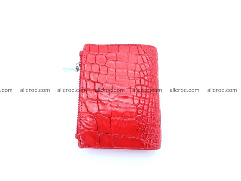 Crocodile leather vertical wallet 1165