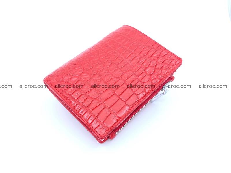 Crocodile leather vertical wallet 1165