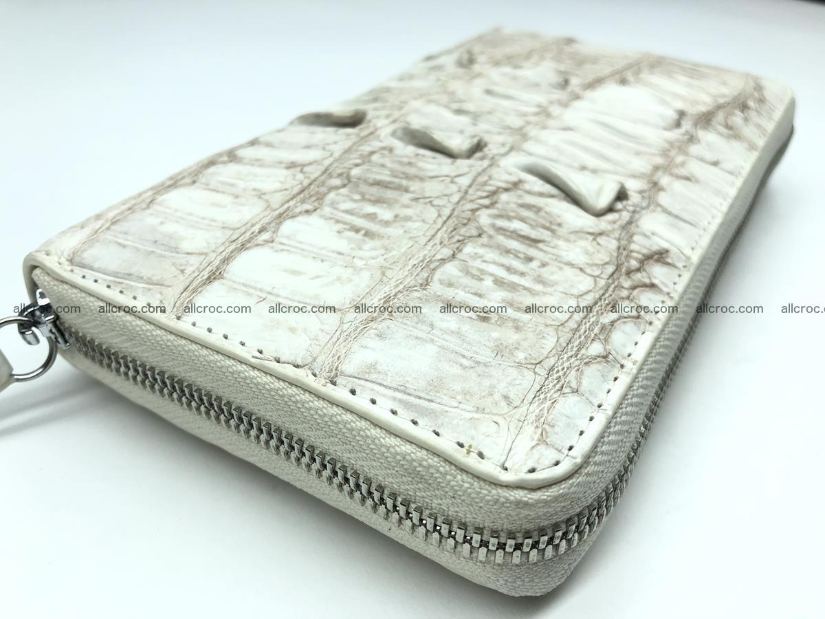 Crocodile leather wallet 1 zip 536 Foto 5