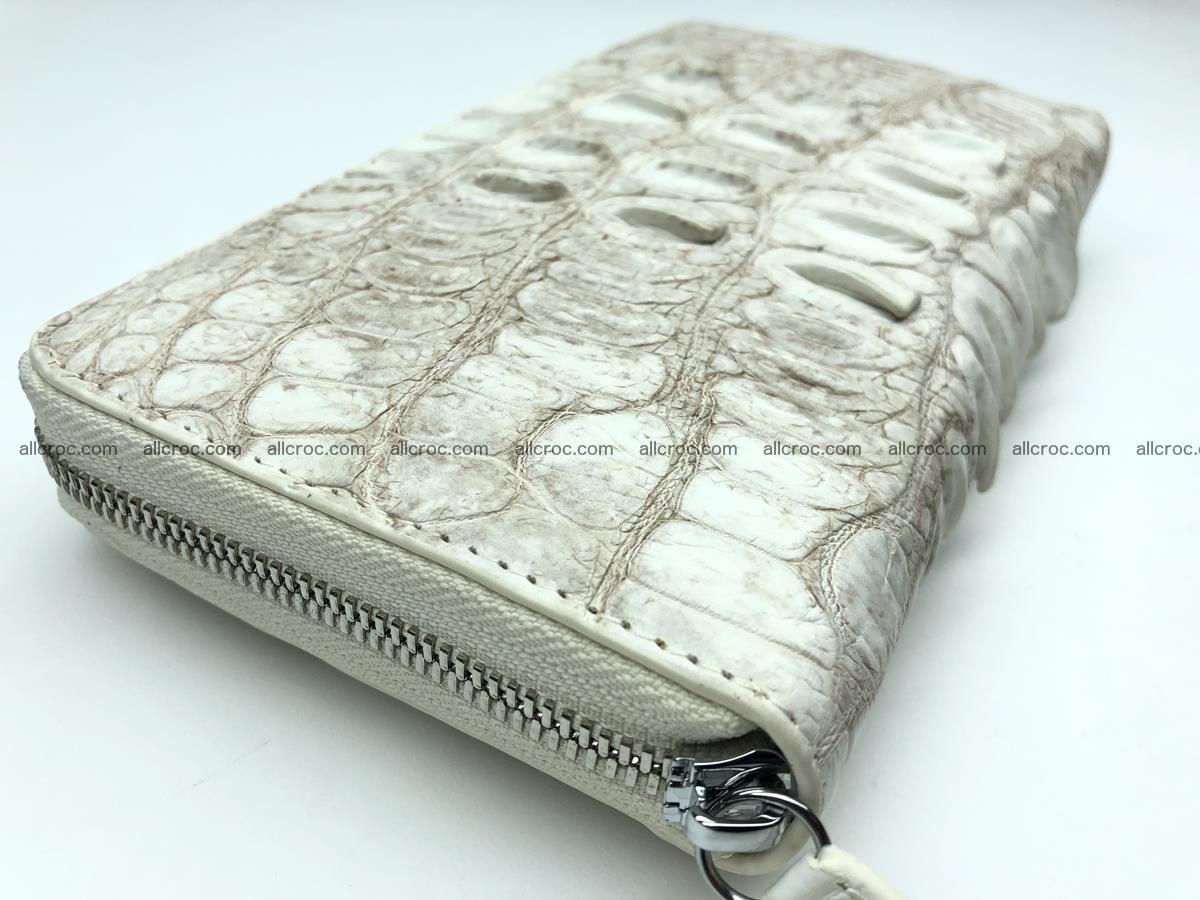 Crocodile leather wallet 1 zip 536 Foto 4