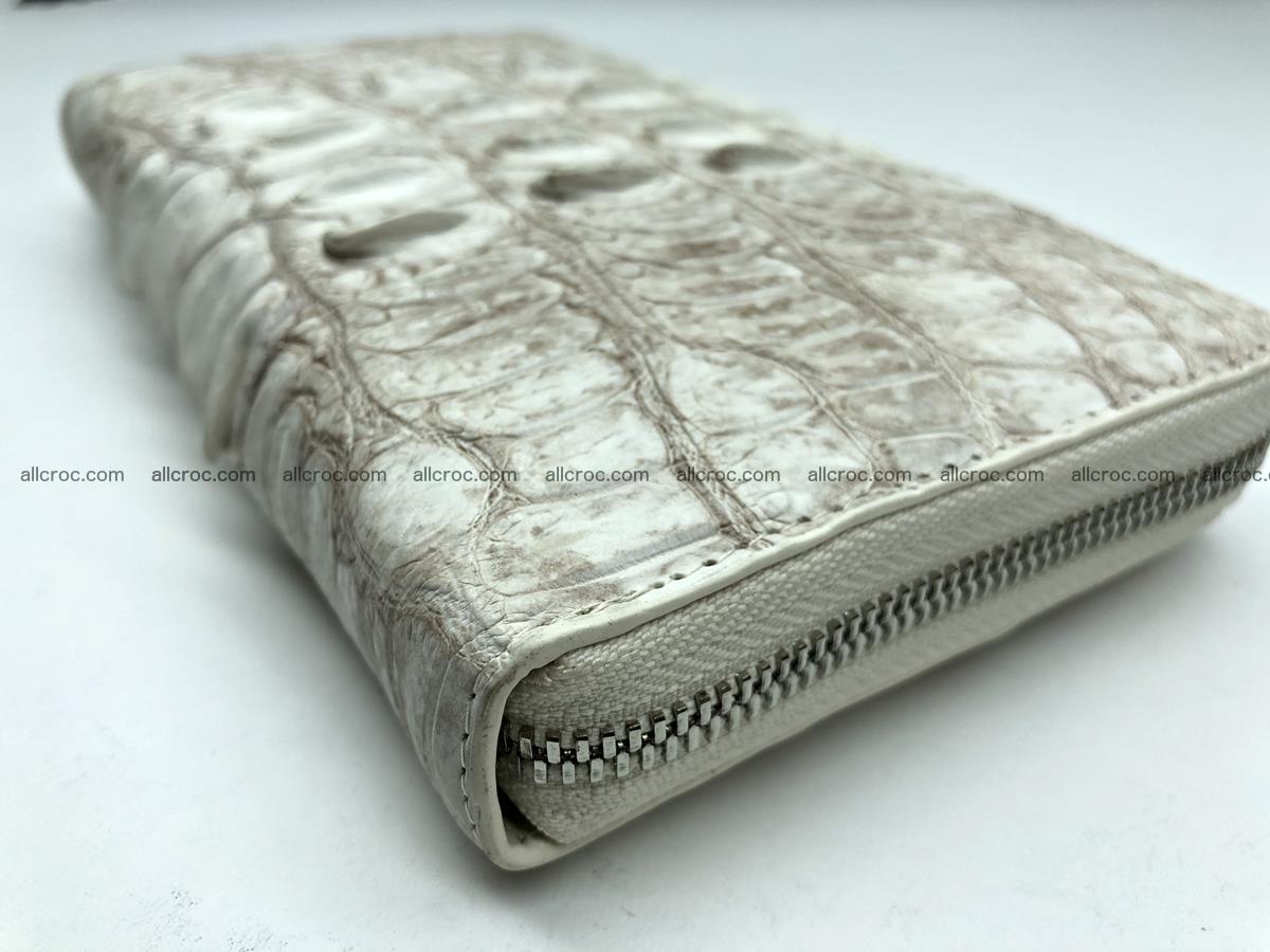 Crocodile leather wallet 1 zip 536 Foto 6