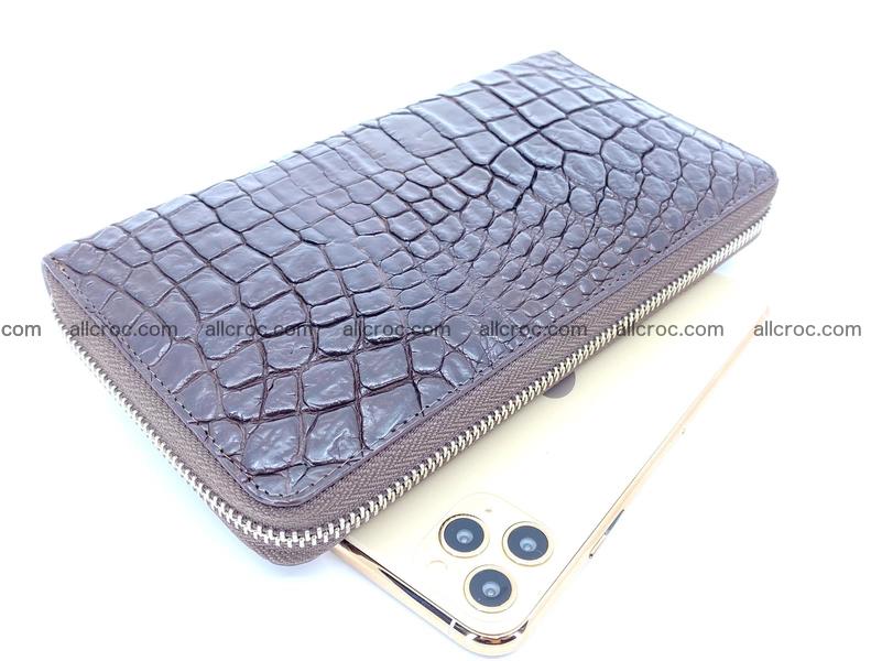 Crocodile skin zip wallet L-size 539