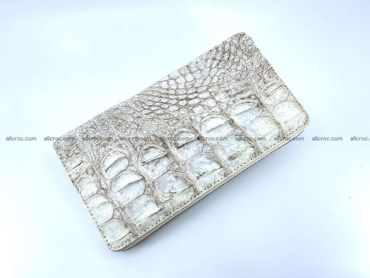 Crocodile skin zip wallet L-size 537 Foto 4