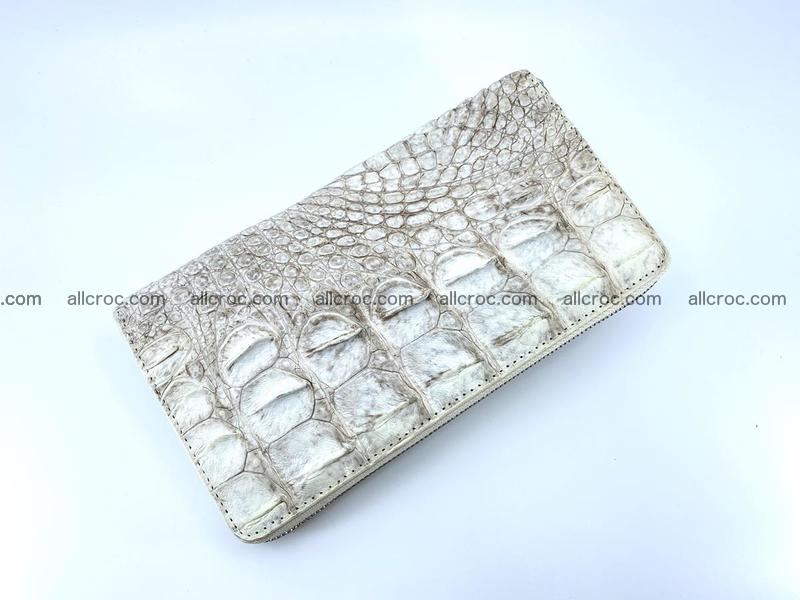 Crocodile leather wallet 1 zip 537