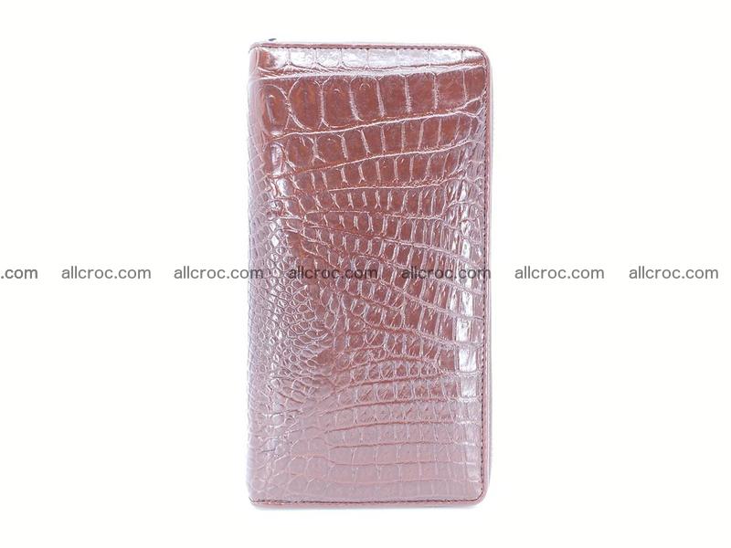 Crocodile skin zip wallet L-size 539