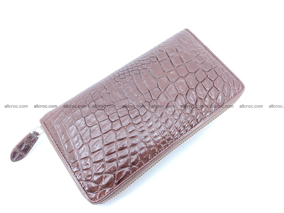 Crocodile skin zip wallet L-size 539 Foto 6