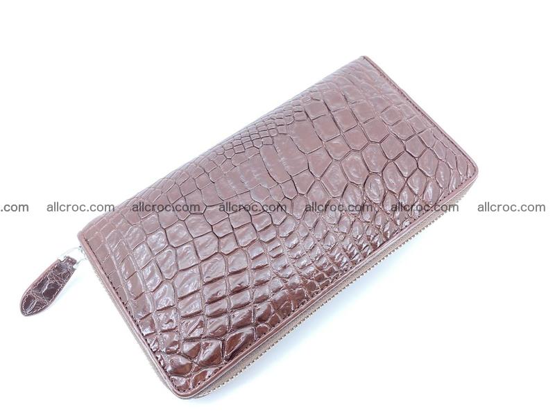 Crocodile leather wallet 1 zip 539