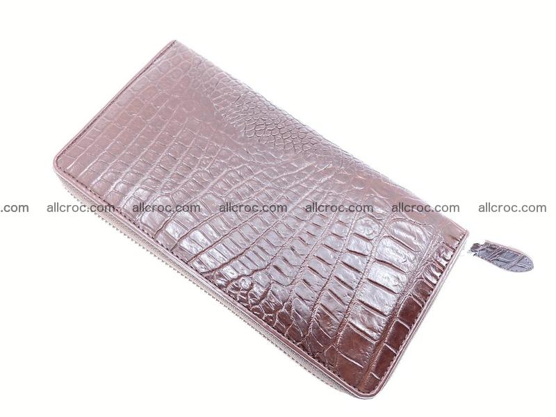 Crocodile skin zip wallet L-size 539