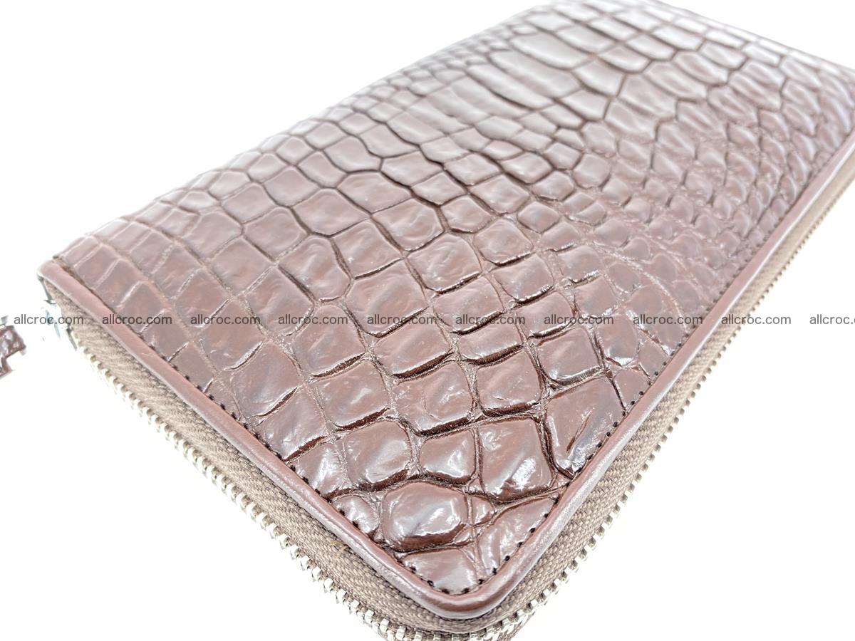Crocodile skin zip wallet L-size 539 Foto 8