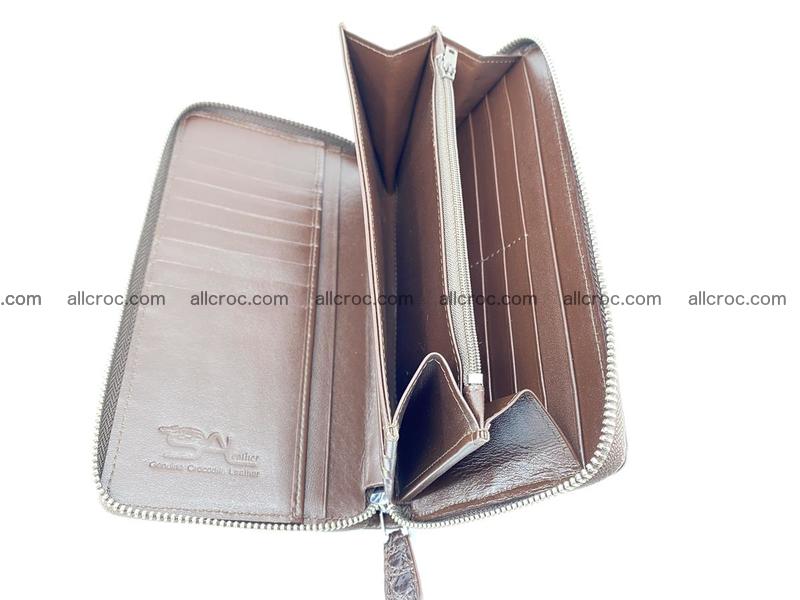 Crocodile skin zip wallet L-size 539