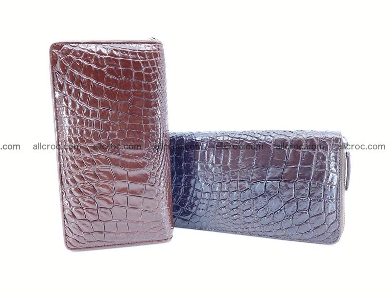 Crocodile skin zip wallet L-size 539