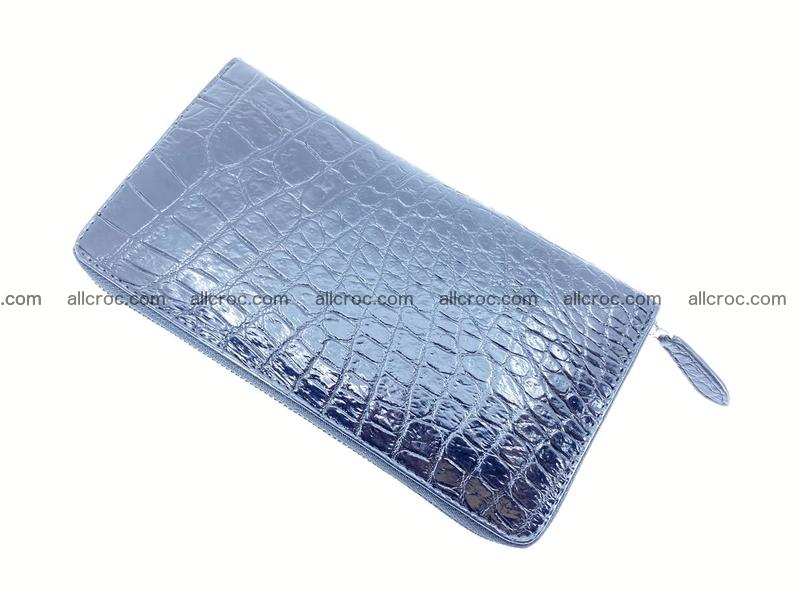 Crocodile skin zip wallet L-size 538