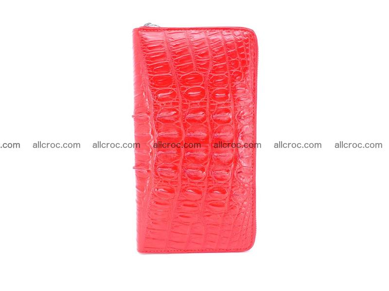 Crocodile skin zip wallet L-size 535